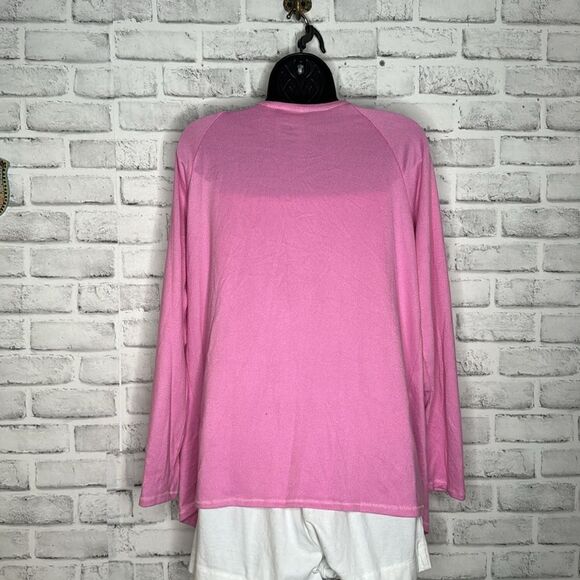 Kim Rogers Pink Asymmetrical Cardigan Size Small - Picture 4 of 5